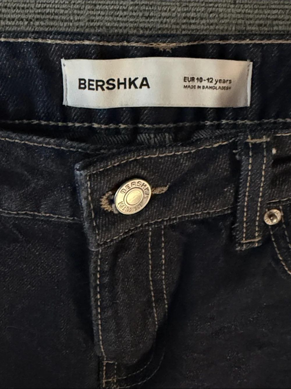 Bershka Dark Blue Denim Jeans 10-12 Years NWOT